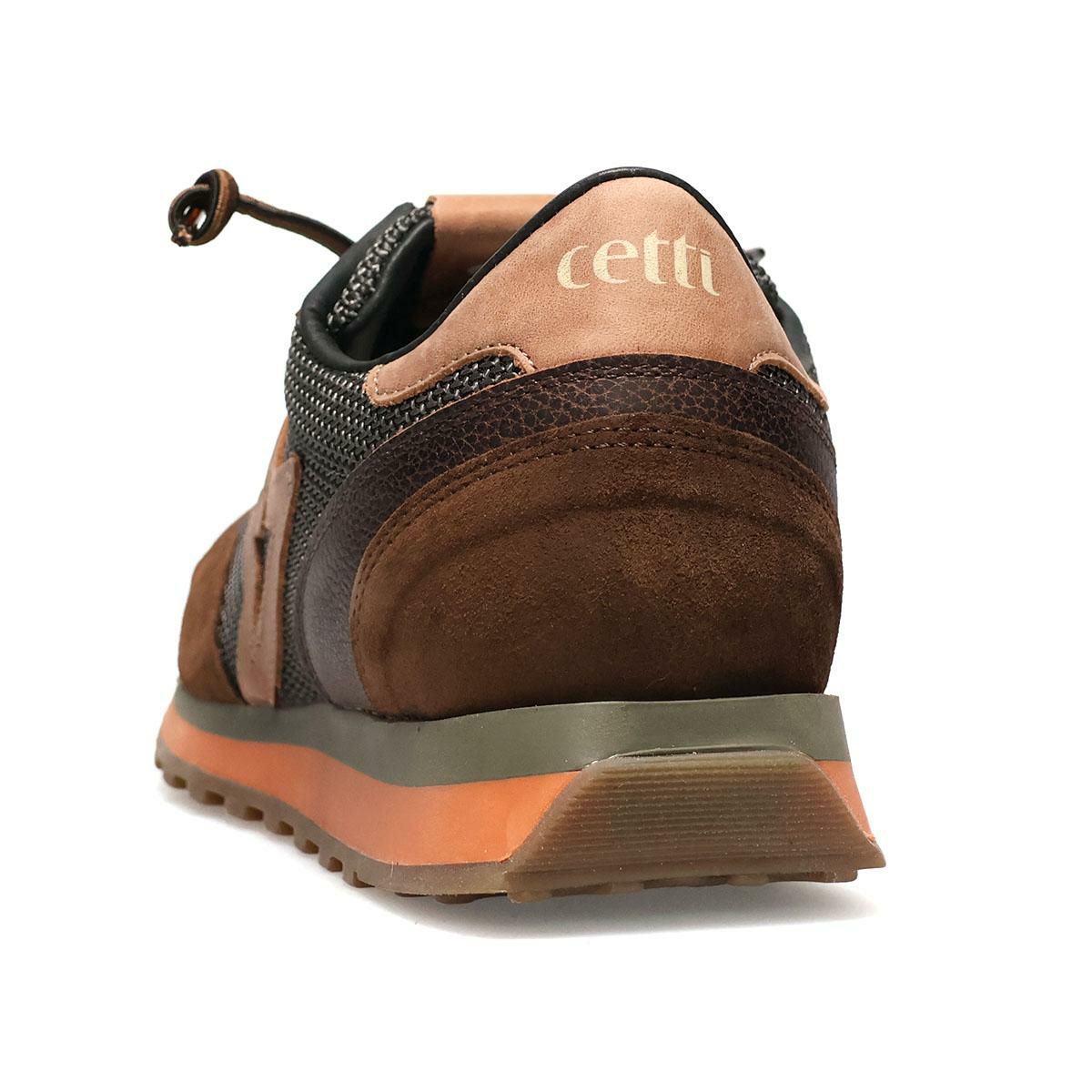 セッティ メンズ スニーカー レザースニーカー シルバー/グレー ブラウン スペイン製 cetti c1259-252　15