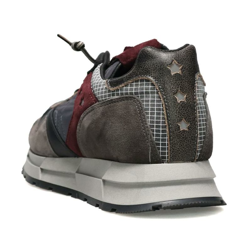 セッティ メンズ スニーカー レザースニーカー ホワイト/カーキ グレー スペイン製 cetti c1271-252　15