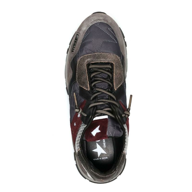 セッティ メンズ スニーカー レザースニーカー ホワイト/カーキ グレー スペイン製 cetti c1271-252　16