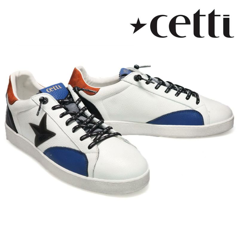 セッティ メンズ スニーカー レザースニーカー ホワイト スペイン製 cetti c1342-252　