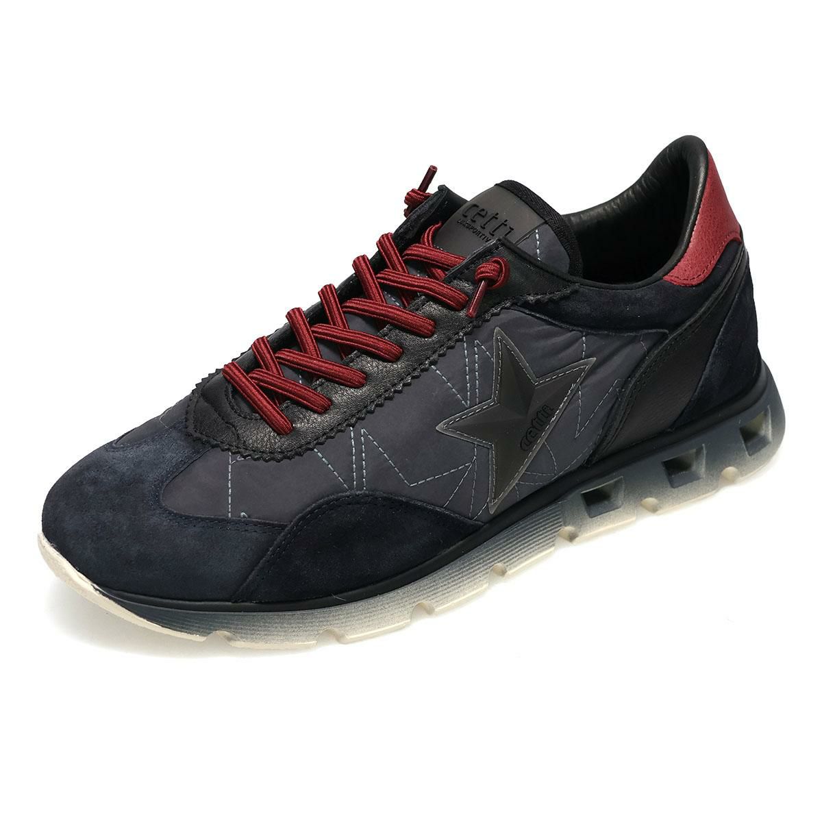 セッティ メンズ スニーカー レザースニーカー ネイビー/グレー ブラック スペイン製 cetti c1385-252　7