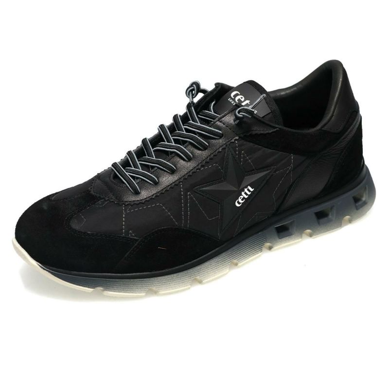 セッティ メンズ スニーカー レザースニーカー ネイビー/グレー ブラック スペイン製 cetti c1385-252　14