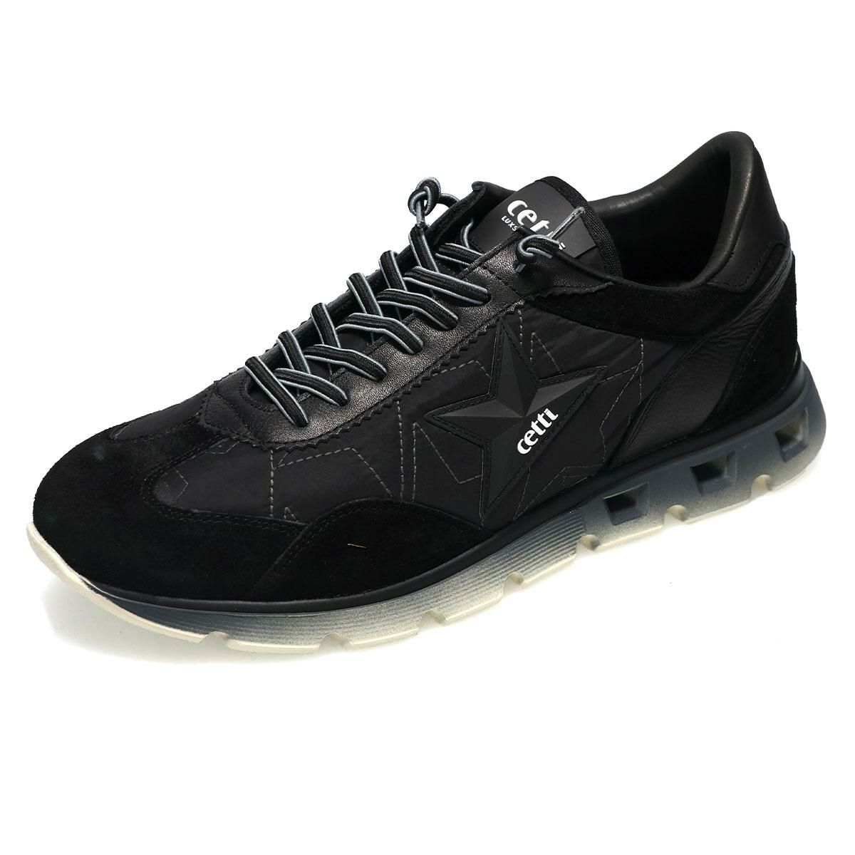 セッティ メンズ スニーカー レザースニーカー ネイビー/グレー ブラック スペイン製 cetti c1385-252　14