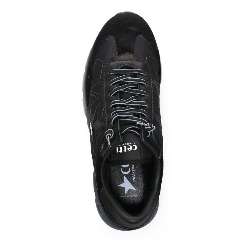 セッティ メンズ スニーカー レザースニーカー ネイビー/グレー ブラック スペイン製 cetti c1385-252　16