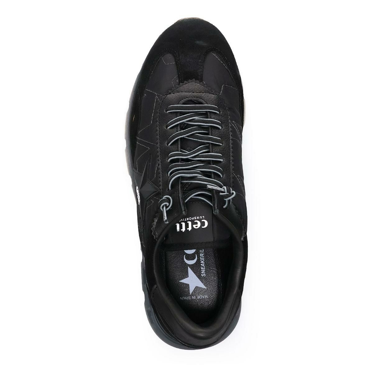 セッティ メンズ スニーカー レザースニーカー ネイビー/グレー ブラック スペイン製 cetti c1385-252　16