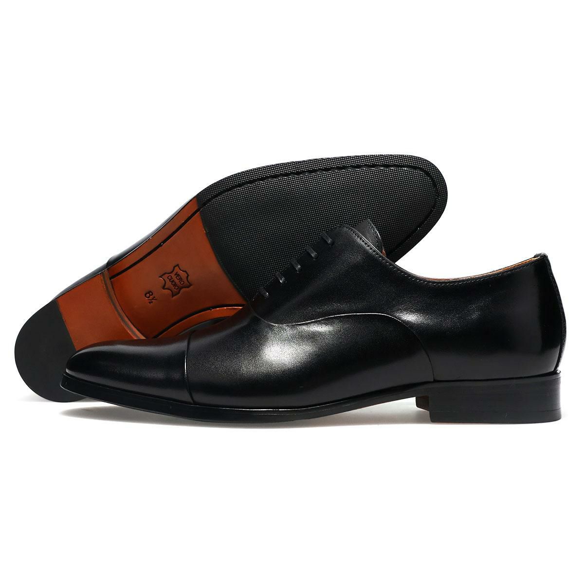 パティノール メンズ ドレスシューズ 内羽根ストレートチップ ブラック ダークブラウン PATINOR ron175