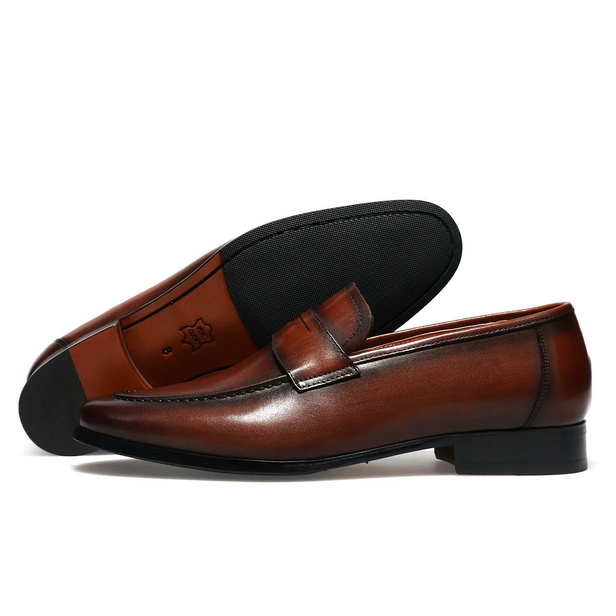 パティノール メンズ ドレスシューズ コインローファー ブラック ダークブラウン PATINOR ron180　19