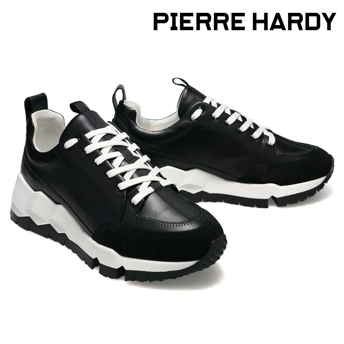 ピエールアルディ メンズ スニーカー ストリートライフ ブラック ホワイト PIERRE HARDY pqx02zps26calf　