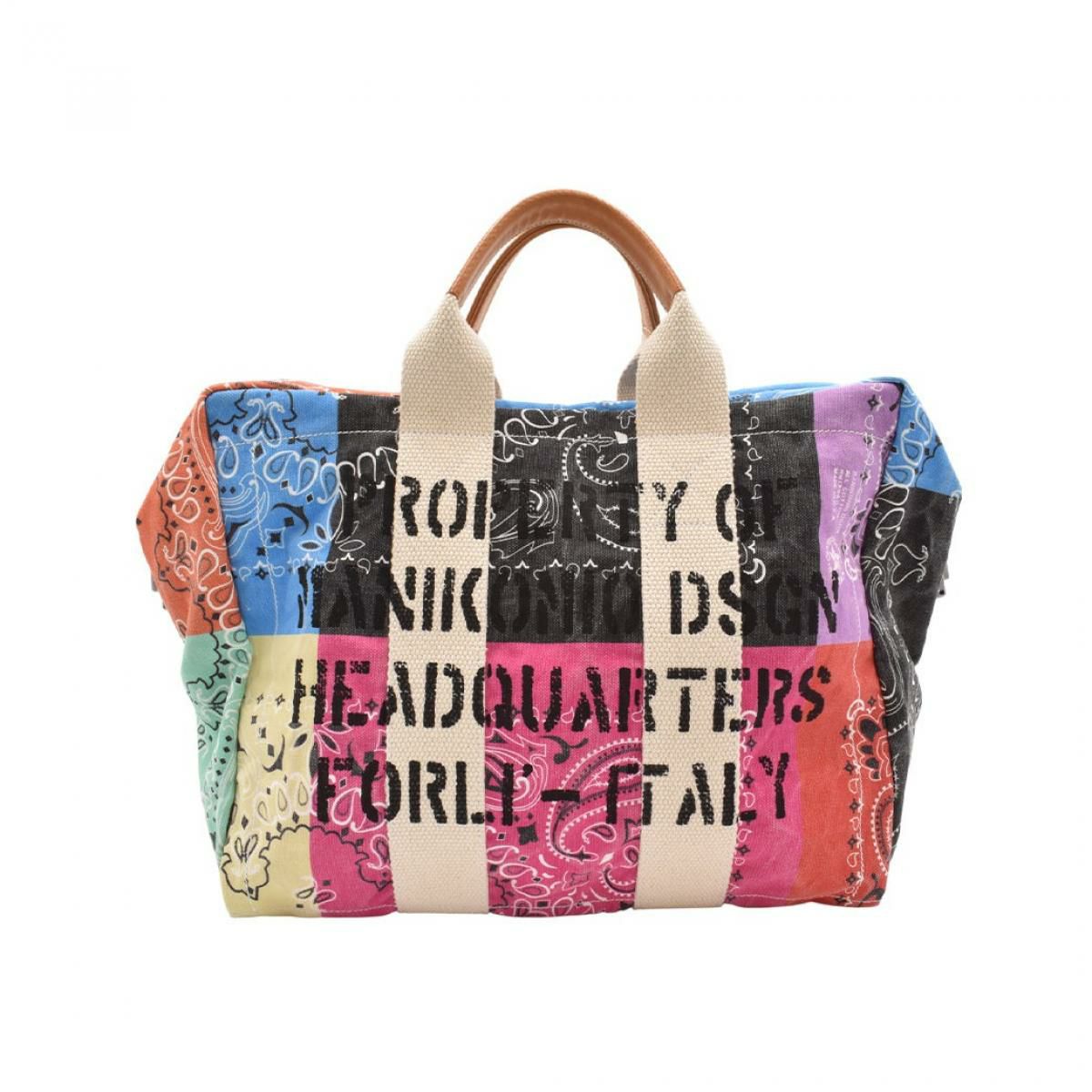 マニコミオ デザイン バッグ 38ヘリテージオローナコットン バンダナ イタリア製 MANIKOMIO DSGN zzmnk-38ahoc　2