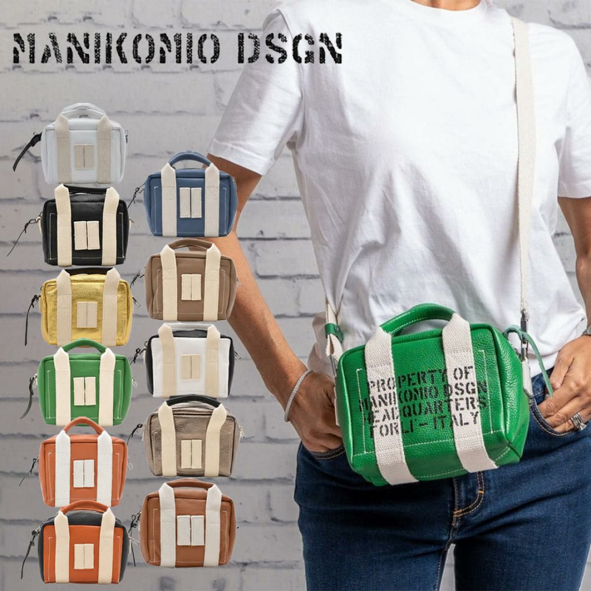 マニコミオ デザイン バッグ BBジェニュインレザー イタリア製 MANIKOMIO DSGN zzmnk-bbagel サムネ画像