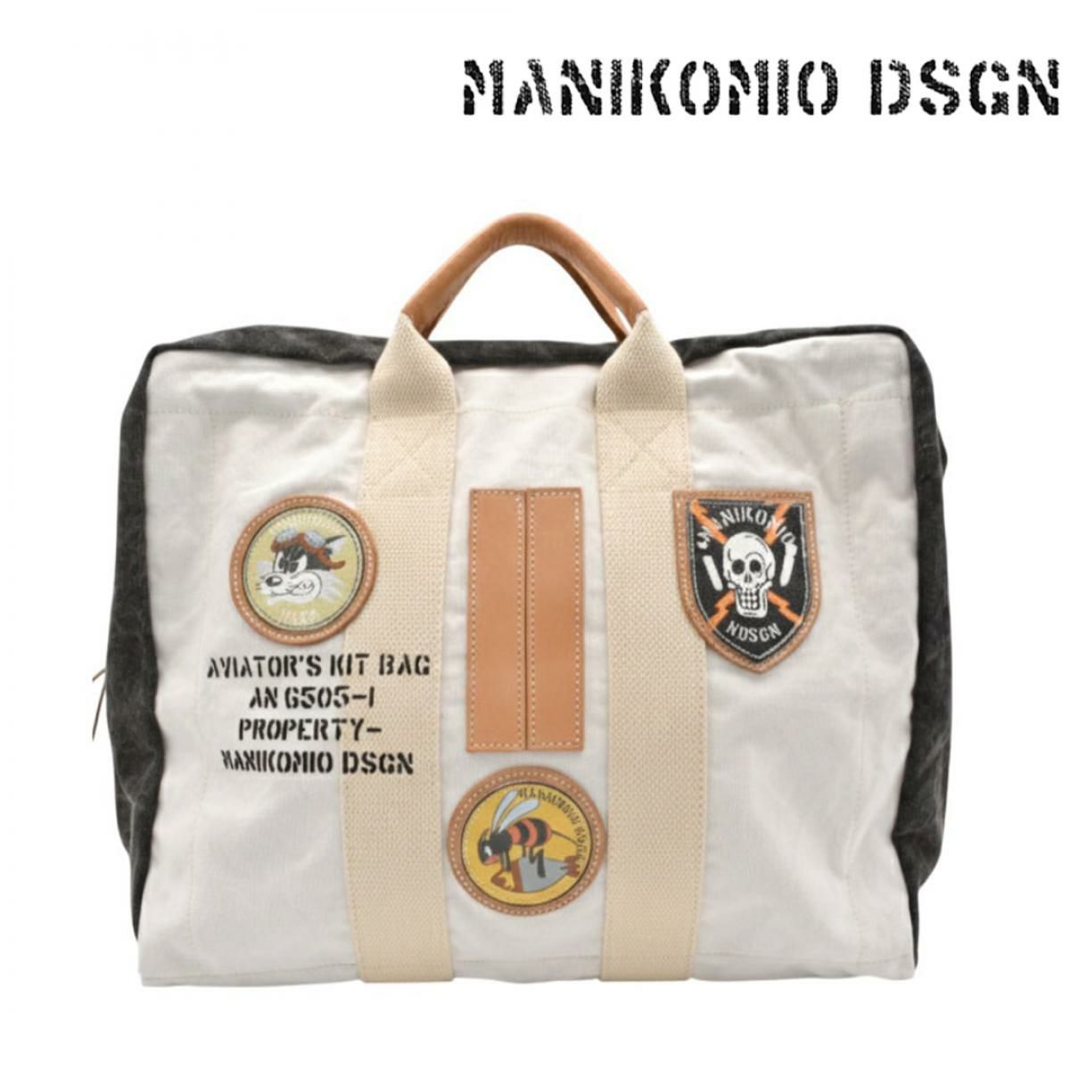 マニコミオ デザイン バッグ アイコンパッチヘリテージオローナコットン イタリア製 MANIKOMIO DSGN zzmnk-icphoc　3