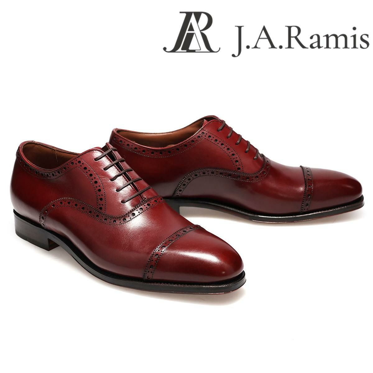 ジェイ・エー・ラミス メンズ ドレスシューズ 内羽根パンチドキャップトゥ J.A.RAMIS ja-518　2