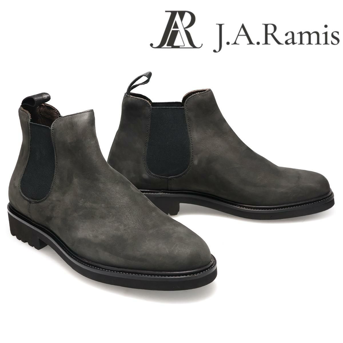 ジェイ・エー・ラミス メンズ ドレスシューズ サイドゴアブーツ アンスラサイト J.A.RAMIS ja-520　