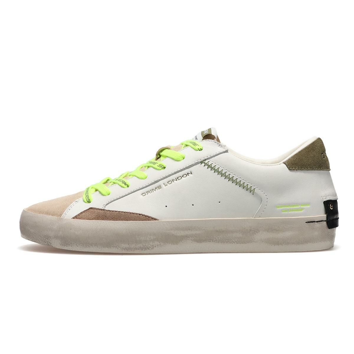  クライムロンドン メンズ スニーカー ディストレスト イタリア製 CRIME LONDON