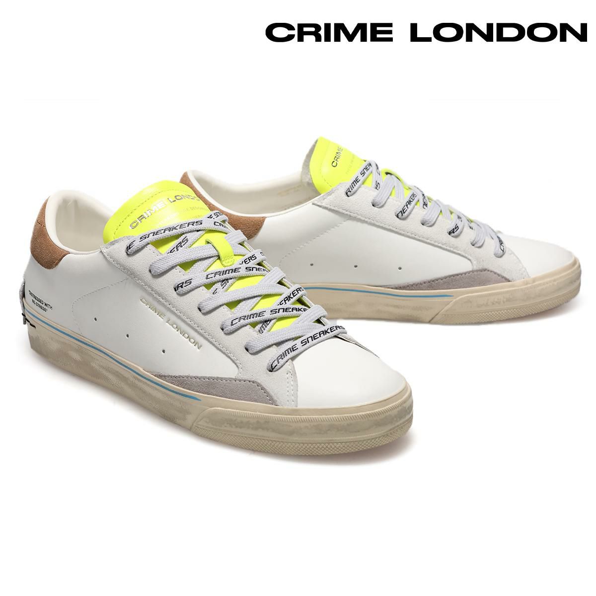 クライムロンドン メンズ スニーカー ディストレスト 2.0 イタリア製 CRIME LONDON