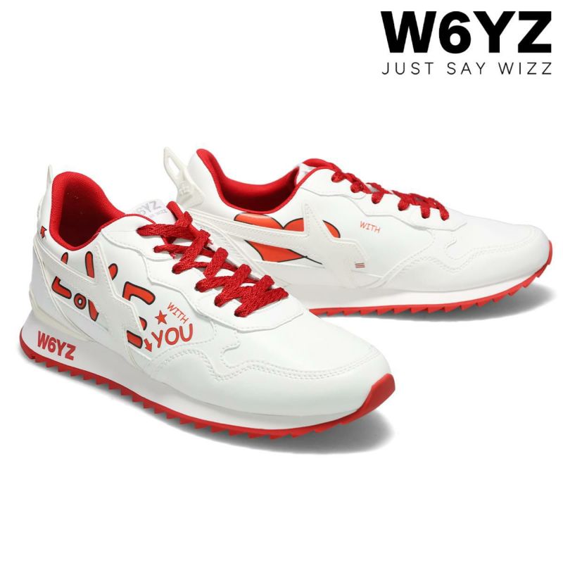 ウィズ メンズ スニーカー ジェットエム ホワイト/レッド W6YZ jm260-3n07g