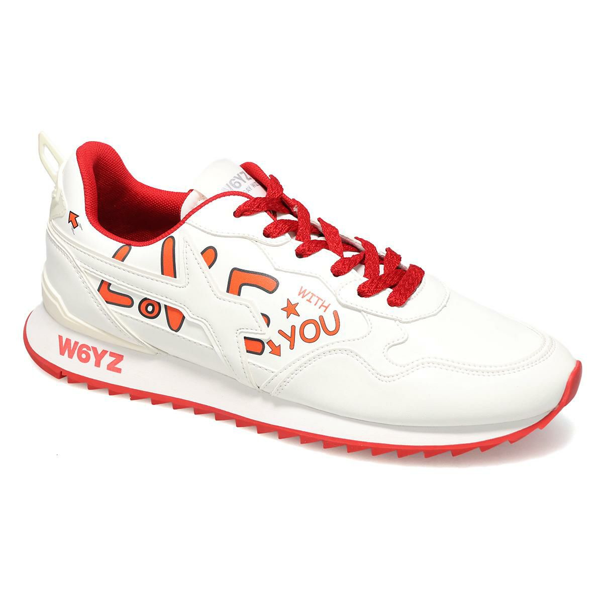 ウィズ メンズ スニーカー ジェットエム ホワイト/レッド W6YZ jm260-3n07g