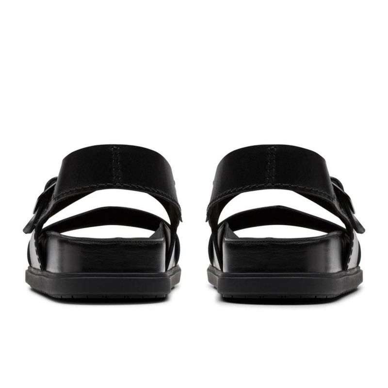 クラークス メンズ カジュアルシューズ トーフォードストラップ ブラック Clarks 26180896