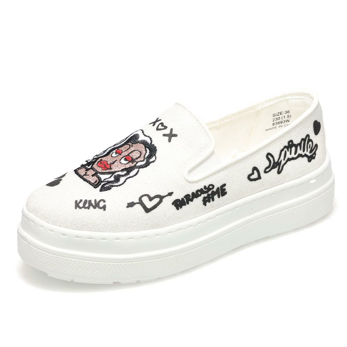 ジョイアンドマリオ レディース フェイスデザインスリッポン Joy & Mario 83693w