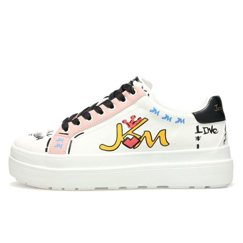 ジョイアンドマリオ レディース カラフルペイントデザインスニーカー Joy & Mario 83696w
