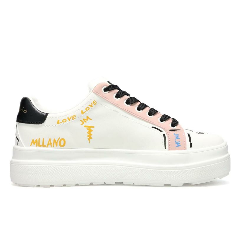 ジョイアンドマリオ レディース カラフルペイントデザインスニーカー Joy & Mario 83696w