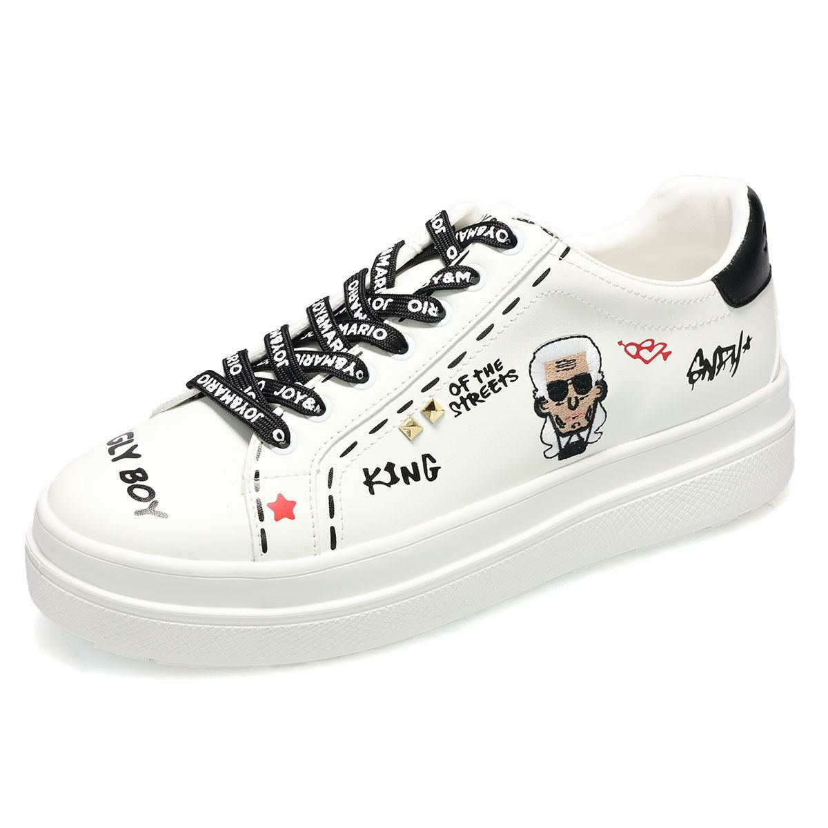 ジョイアンドマリオ レディース フェイスデザインスニーカー Joy & Mario 83700w