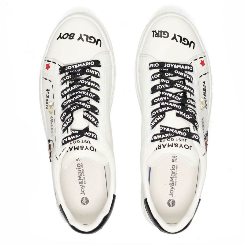 ジョイアンドマリオ レディース フェイスデザインスニーカー Joy & Mario 83700w